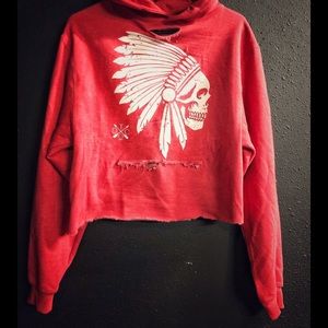 The Drive Clothing Apache Skull crop hoodie